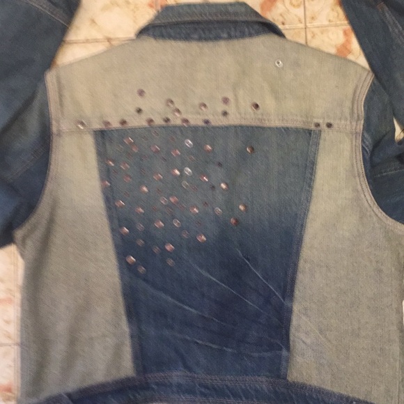 DKNY Jeans jacket two tone denim - Picture 4 of 8